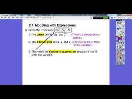 Modeling With Expressions Lesson 2 1