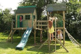 Wooden Playhouses And Climbing Frame