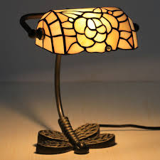 Table Lamp Rose Small Stained Glass