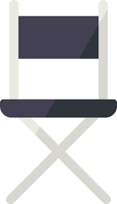 Isolated Folding Chair Icon Black And
