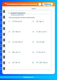 Free Solving Quadratic Equations By