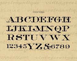 Antique Alphabet Graphic Digital