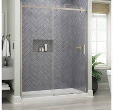 Delta Sdes860 R Commix 76 Inch High X 60 Inch Wide Sliding Frameless Shower Door Chrome Silver