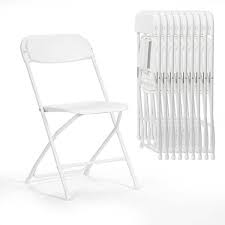 Jinseed White Plastic Folding Chair 350