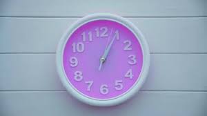Time Laps Wall Pink Clock Move Quickly