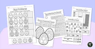 Easter Worksheets Egg Maths Teach