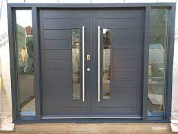 Contemporary Double Doors Grey With