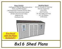 Shed Plans 8x16 Garden Shed Plans Pdf