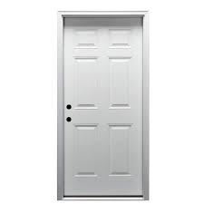 6 Panel Primed Steel Prehung Front Door