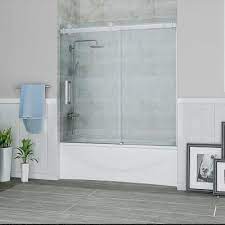 Sliding Trackless Tub And Shower Door