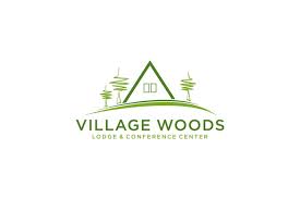 Village Cabin Logo Outdoor Wooden House