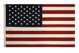4 Ft H American Embroidered Flag