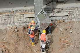installing ground beam formwork