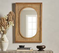 Dolores Cane Wall Mirror Pottery Barn