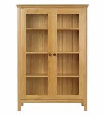 Brown Glass Door Wooden Bookshelf