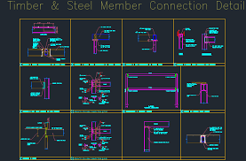 steel member connection designs cad