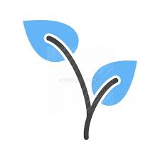 Growing Plant Blue Black Icon Iconbunny