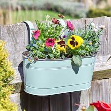 Fence Balcony Hanging Planter Sage