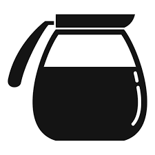 Glass Hot Coffee Pot Vector Icon