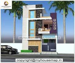 Elevation Duplex House Designs Brown