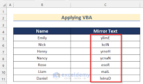How To Mirror Text In Excel 5 Easy