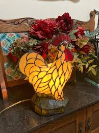 Stain Glass Accent Lamp Rooster Uk