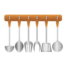 Colorful Rack Utensils Kitchen Icon