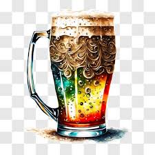 Colorful Beer In A Glass Png