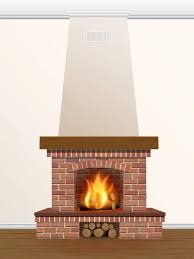 Stone Fireplace Vector Images