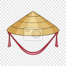 Asian Conical Hat Icon Cartoon