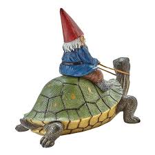 Gnome And Turtle Garden Sculpture