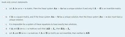 N Matrix Then The Linear System