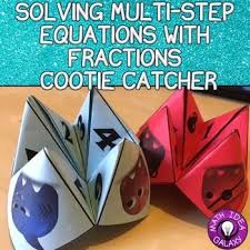 Multi Step Equations Activity Cootie