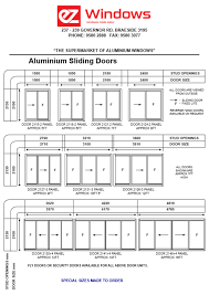 Standard Sizes Ez Windows Aluminium