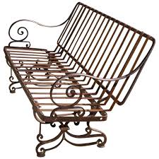 Antique French Iron Park Bench For