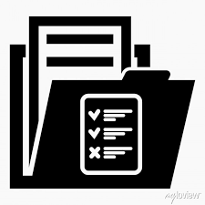 Folder And List Icon Ilration Of A
