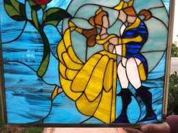 The Beast Stained Glass Window Panel