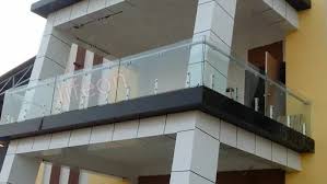 Panel Silver Balcony Glass Railings For