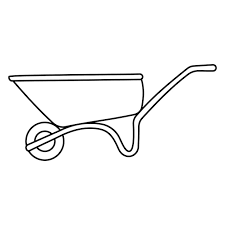Garden Cart Carry Load Wheels Doodle Icon