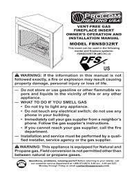 Procom Heating Fbnsd32rt A Gas