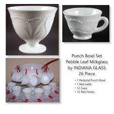 Vintage Milk Glass 26 Pcs Bowl Punch