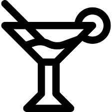 Cocktail Basic Rounded Lineal Icon