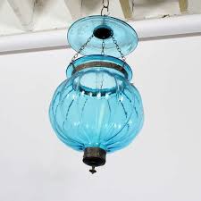 Colored Glass Bell Jar Lanterns