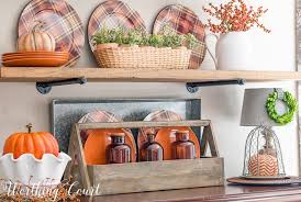 Favorite Fall Kitchen Shelves