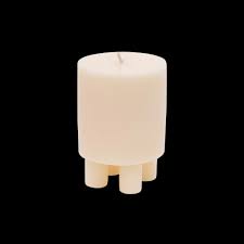 Stack Candle Prop Pearl White