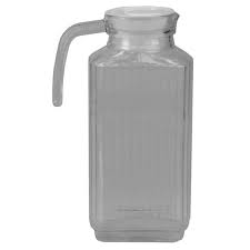 Clear Glass Plastic Pitcher