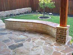 Outdoor Bench Seating Patio Stones