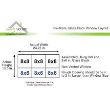 Non Vented Glass Block Window 2414sdc