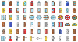 Door Window Vector Art Icons And