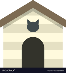 Cat House Icon Isolated Royalty Free